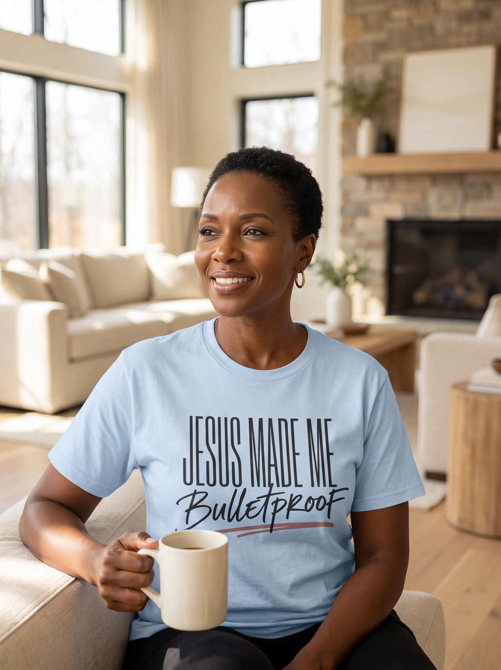 Jesus Made Me Bulletproof T-Shirt, Faith Shirt, Christian Gift, Inspirational Unisex Tee