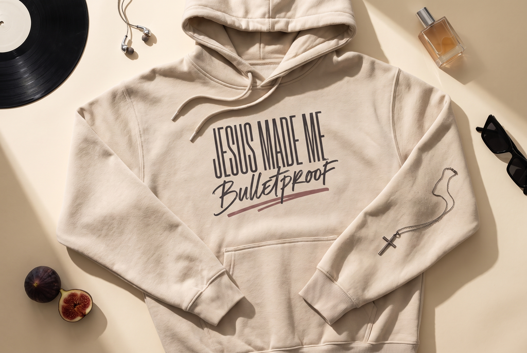 Jesus Made Me Bulletproof Hoodie, Faith Based Sweatshirt, Christian Gift, Inspirational Hoodie