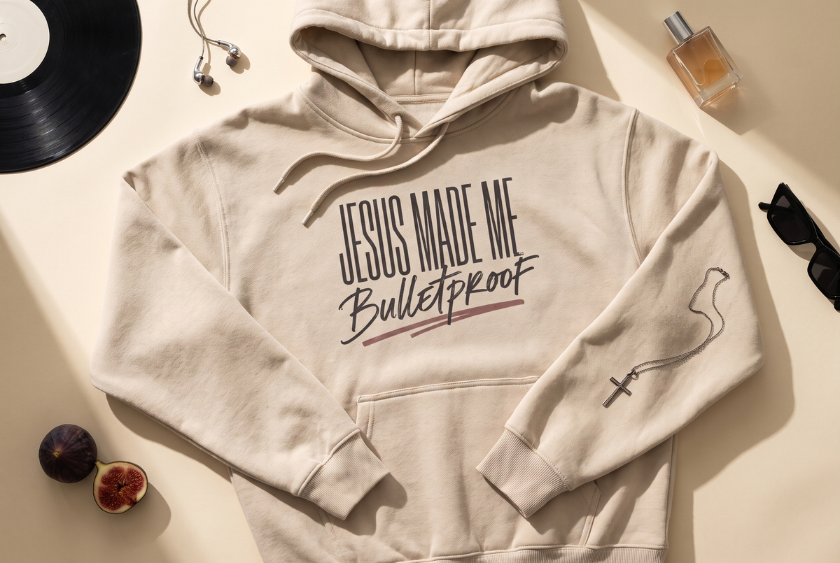 Jesus Made Me Bulletproof Hoodie, Faith Based Sweatshirt, Christian Gift, Inspirational Hoodie