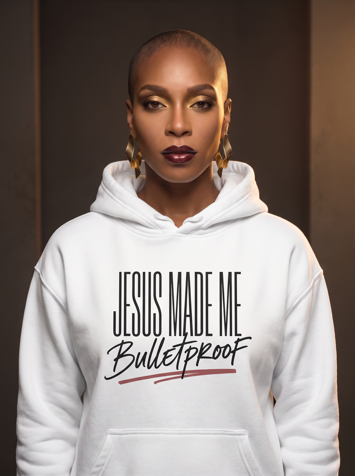 Jesus Made Me Bulletproof Hoodie, Faith Based Sweatshirt, Christian Gift, Inspirational Hoodie