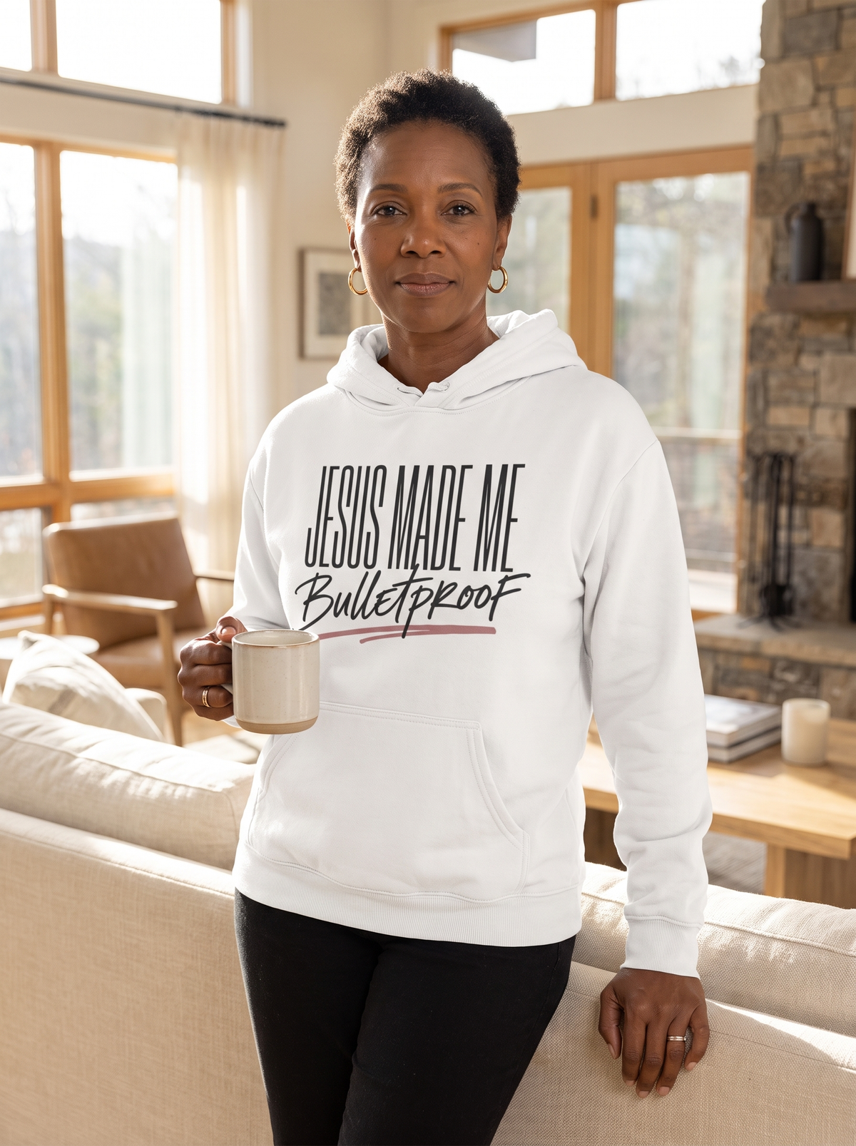 Jesus Made Me Bulletproof Hoodie, Faith Based Sweatshirt, Christian Gift, Inspirational Hoodie