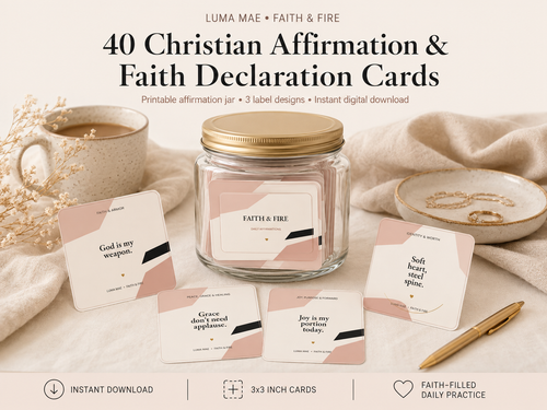 Luma Mae Christian Affirmation Cards printable