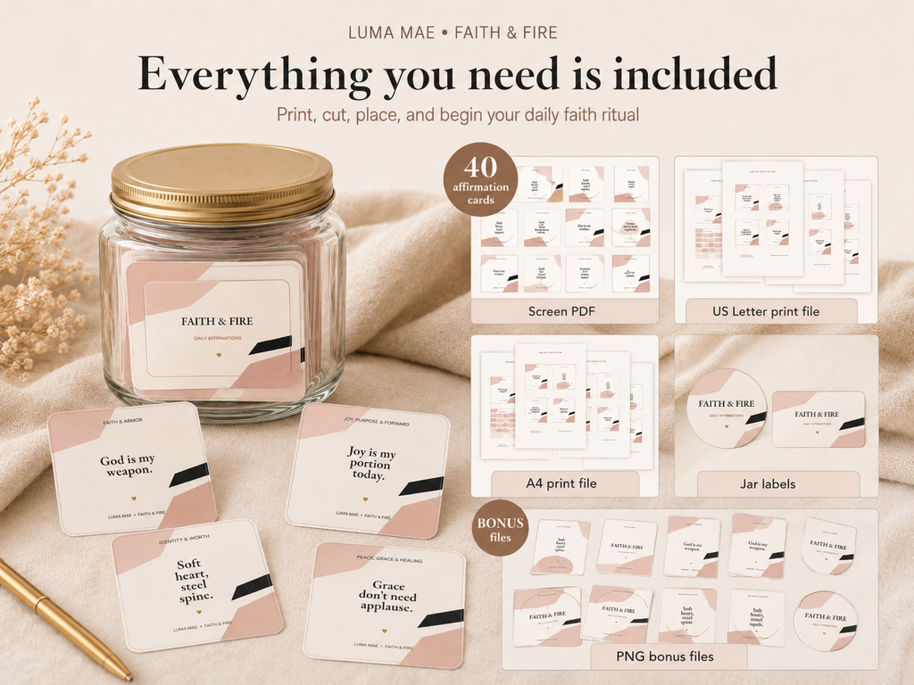 Christian women affirmation cards preview