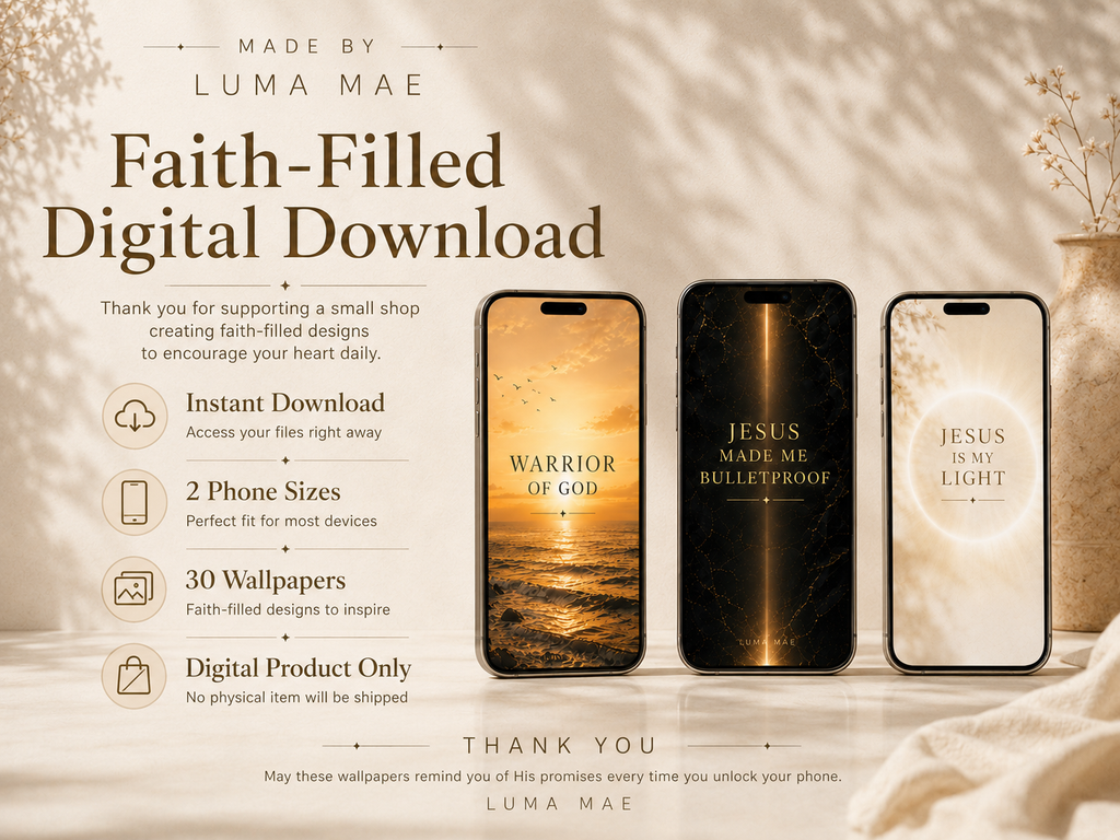 Faith & Fire phone wallpaper bundle preview