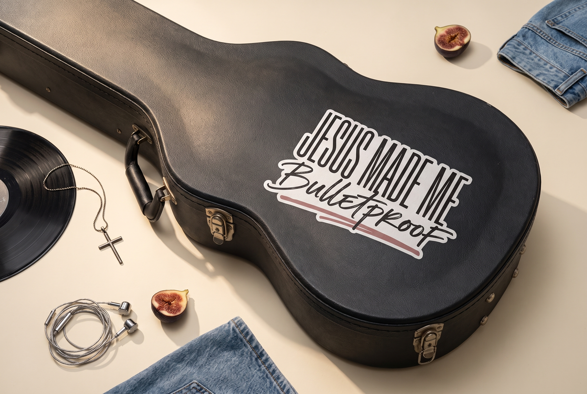 Jesus Made Me Bulletproof Sticker | Inspirational Christian Gift