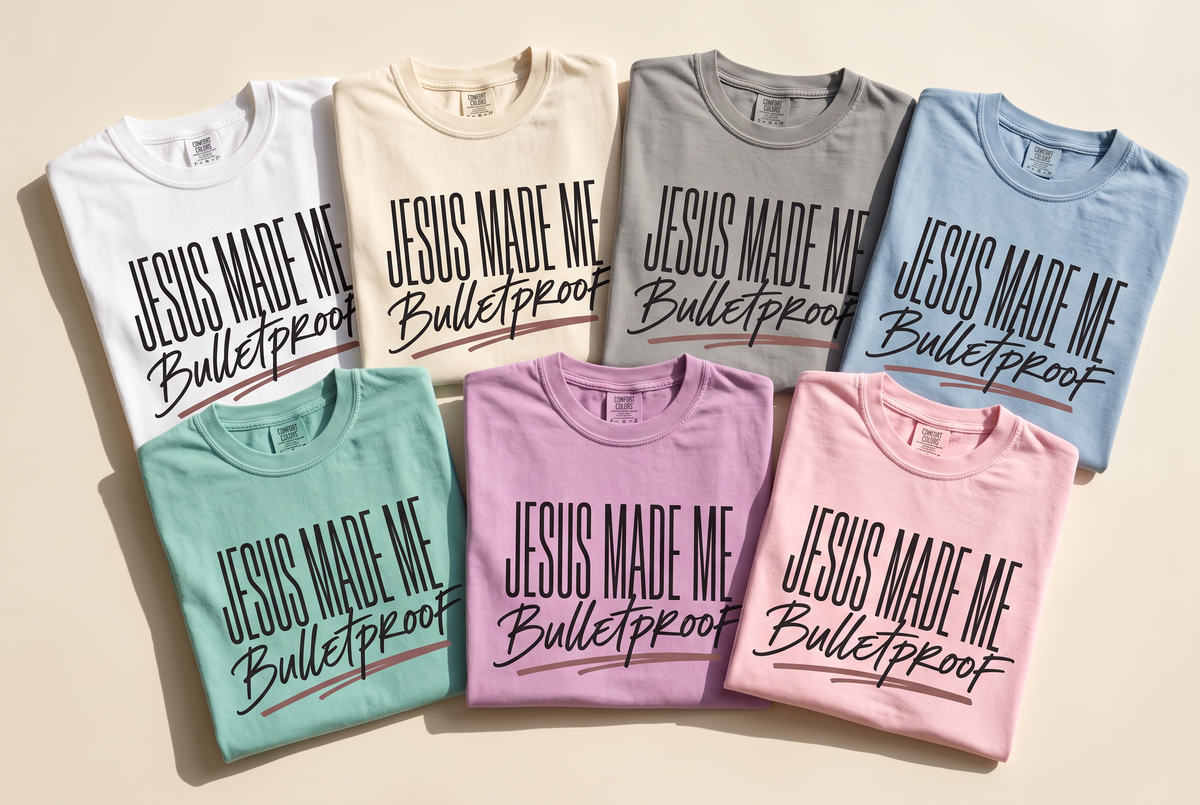 Jesus Made Me Bulletproof Shirt, Christian T-Shirt, Christian Gift, Unisex Graphic Tee