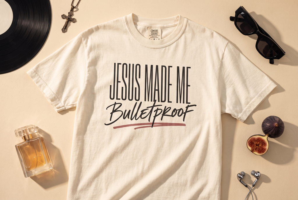 Jesus Made Me Bulletproof Shirt, Christian T-Shirt, Christian Gift, Unisex Graphic Tee